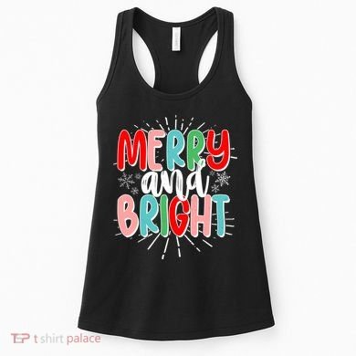 Cute Christmas Merry And Bright Women's Tank Top