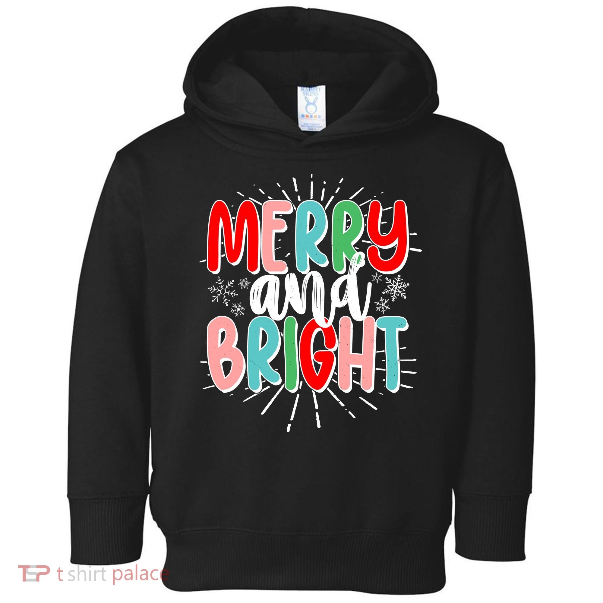 Cute Christmas Merry And Bright Toddler Hoodie