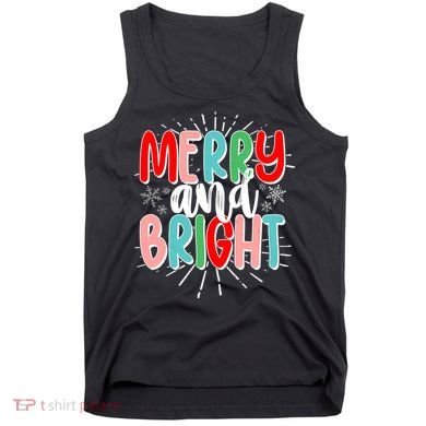 Cute Christmas Merry And Bright Tank Top