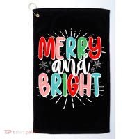 Cute Christmas Merry And Bright Golf Towel thumb 0