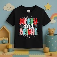 Cute Christmas Merry And Bright Toddler T-Shirt thumb 3