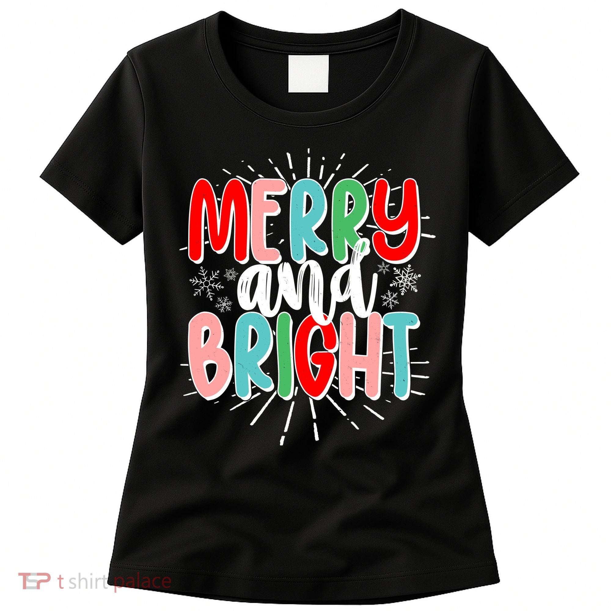 Cute Christmas Merry And Bright Women's T-Shirt