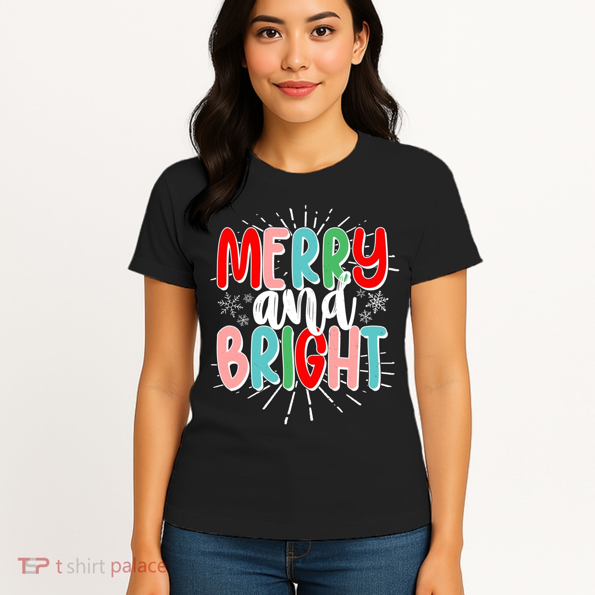Cute Christmas Merry And Bright Women's T-Shirt