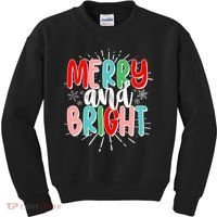 Cute Christmas Merry And Bright Kids Sweatshirt thumb 0