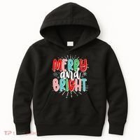 Cute Christmas Merry And Bright Kids Hoodie thumb 0