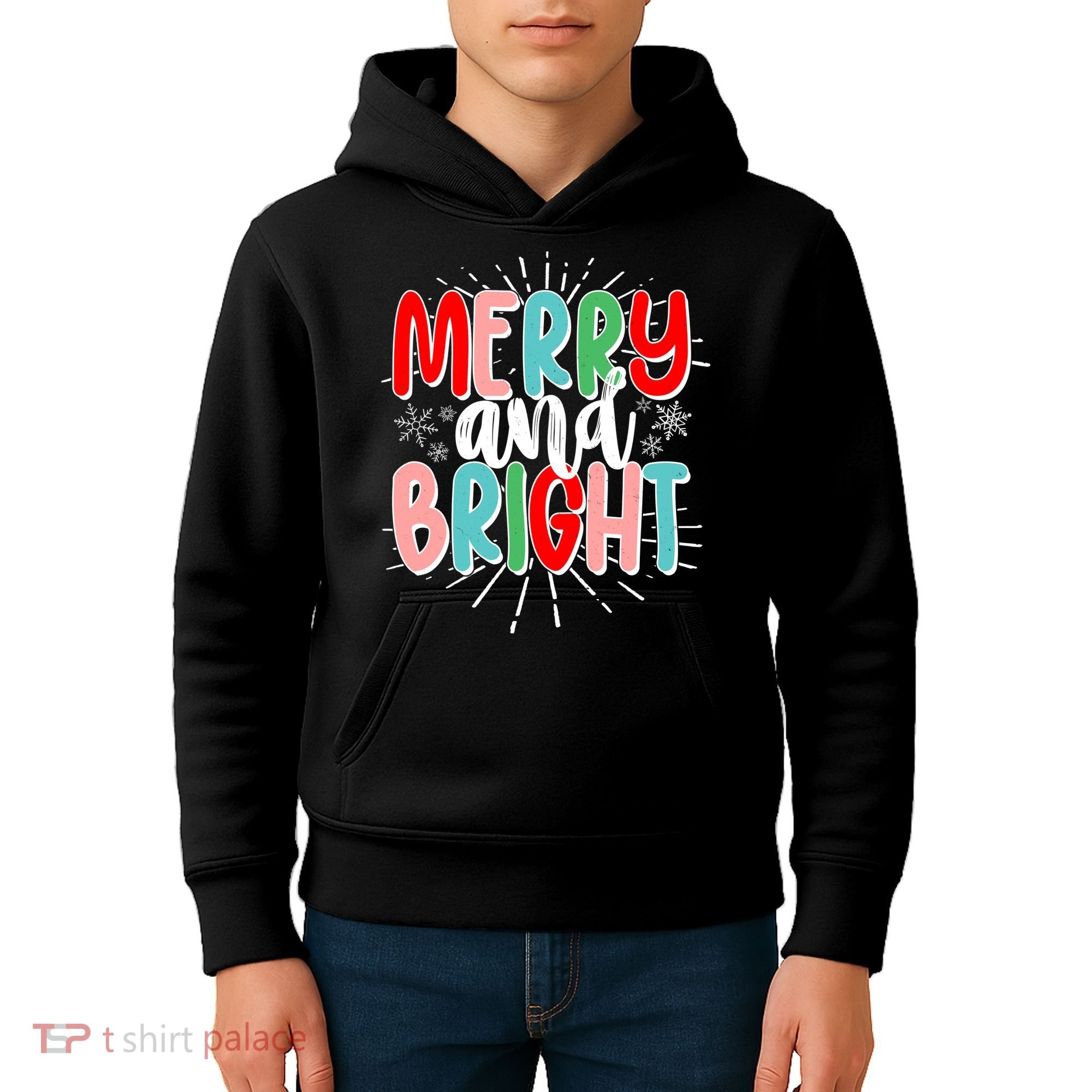 Cute Christmas Merry And Bright Kids Hoodie