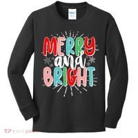 Cute Christmas Merry And Bright Kids Long Sleeve Shirt thumb 0