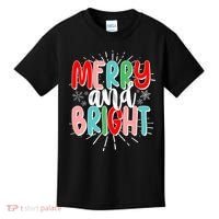 Cute Christmas Merry And Bright Kids T-Shirt thumb 0