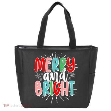 Cute Christmas Merry And Bright Tote Bag