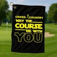 Cross Country May The Course Be With You Golf Towel thumb 1