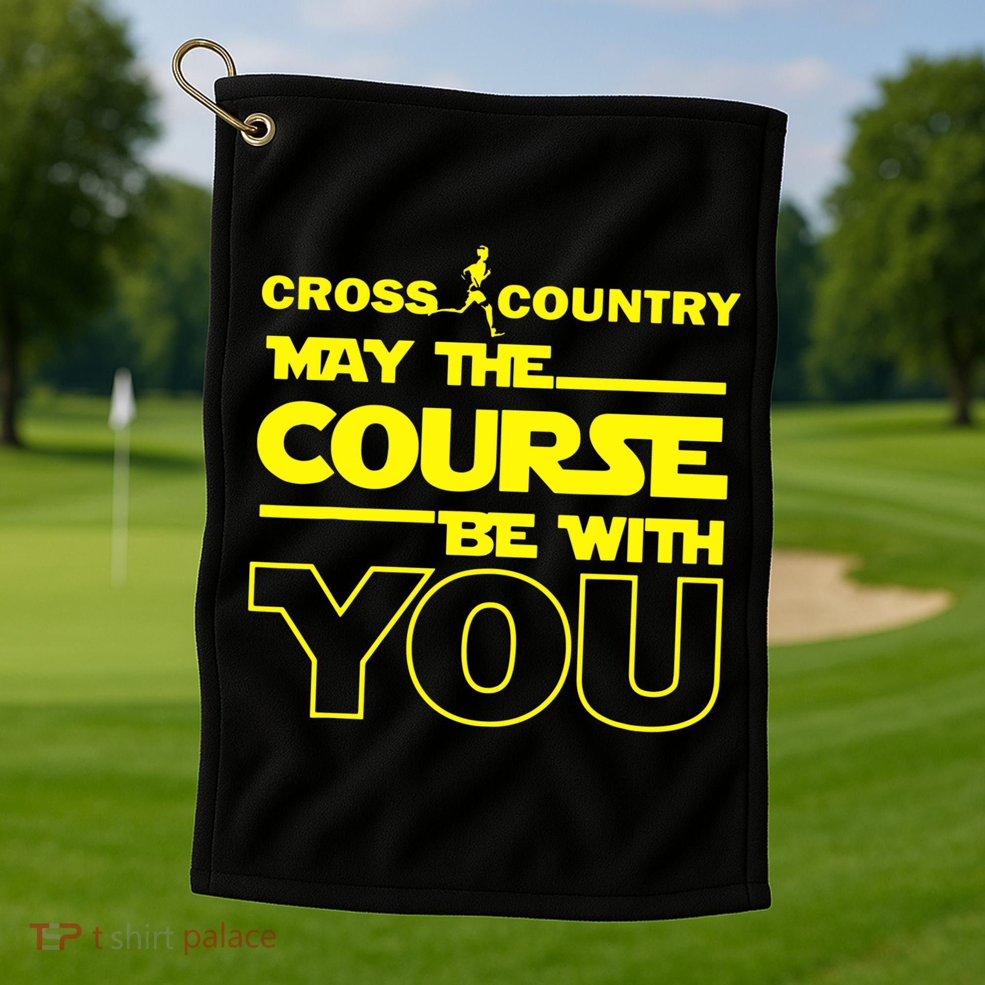 Cross Country May The Course Be With You Golf Towel