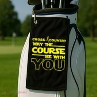Cross Country May The Course Be With You Golf Towel thumb 2