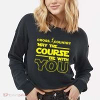 Cross Country May The Course Be With You Cropped Pullover Crew thumb 2