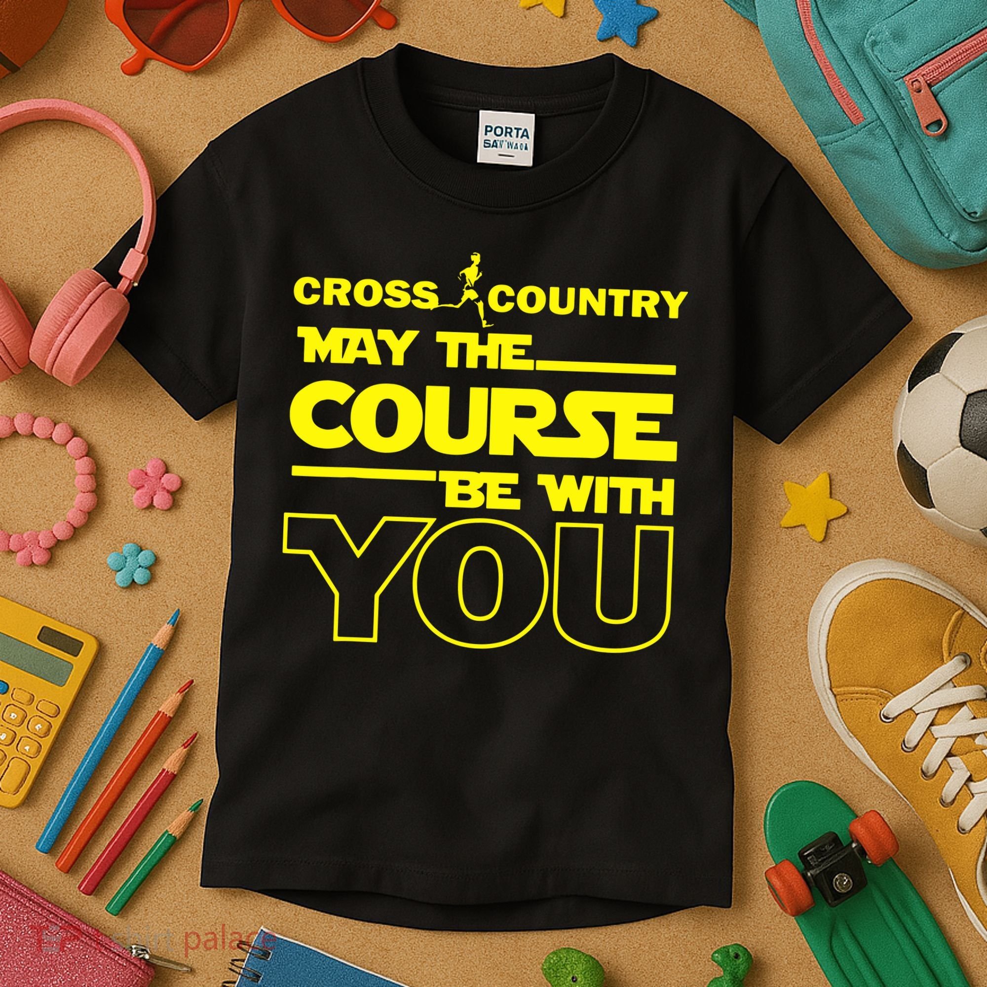 Cross Country May The Course Be With You Kids T-Shirt