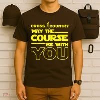 Cross Country May The Course Be With You T-Shirt thumb 6
