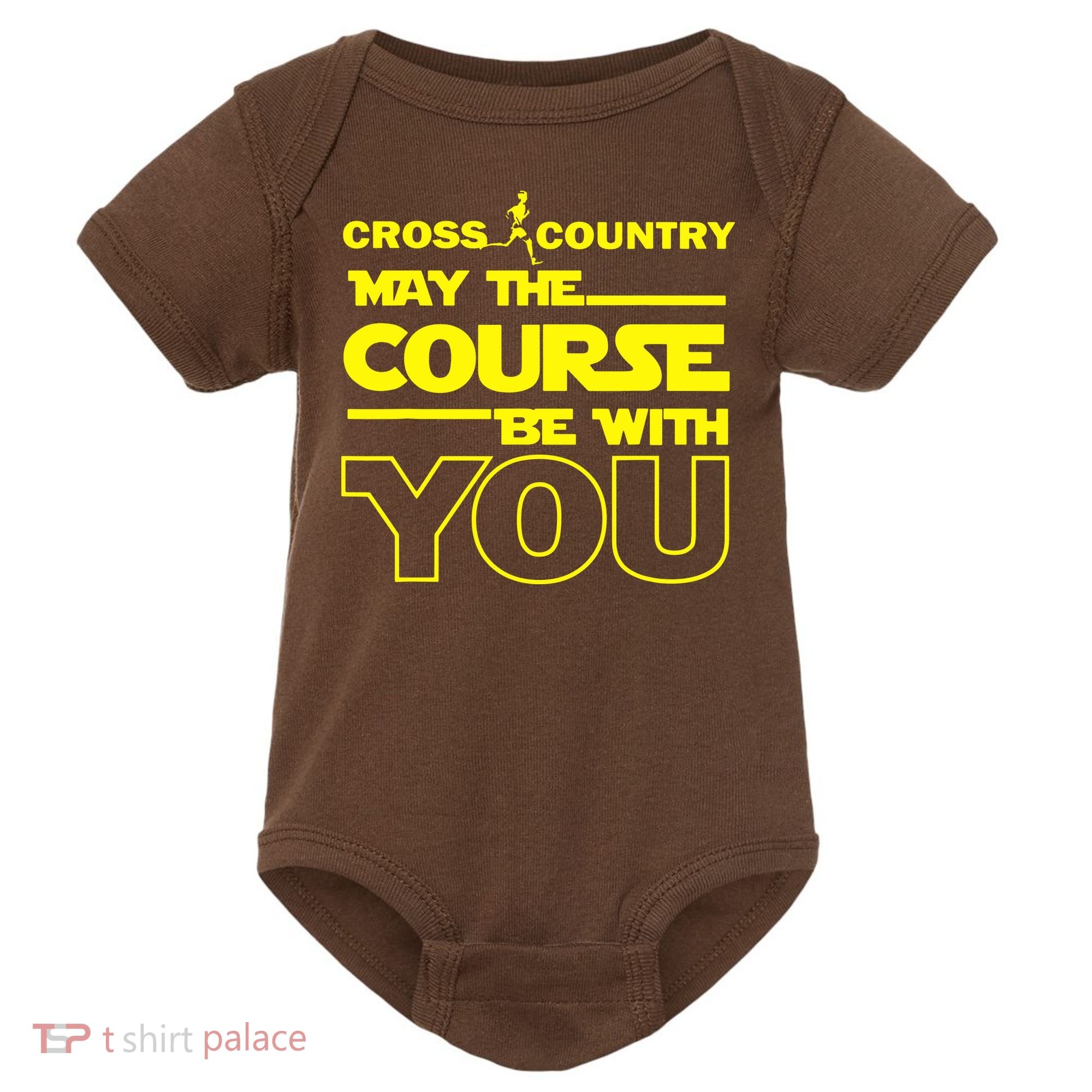 Cross Country May The Course Be With You Baby Bodysuit