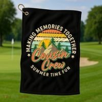 Cousin Crew Making Memories Together Summer Time Fun Golf Towel thumb 1