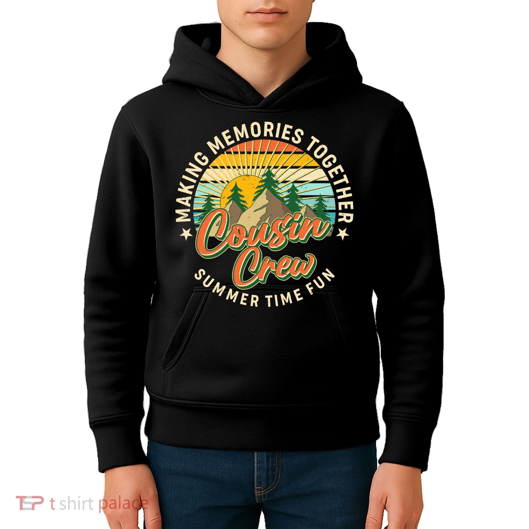 Cousin Crew Making Memories Together Summer Time Fun Kids Hoodie