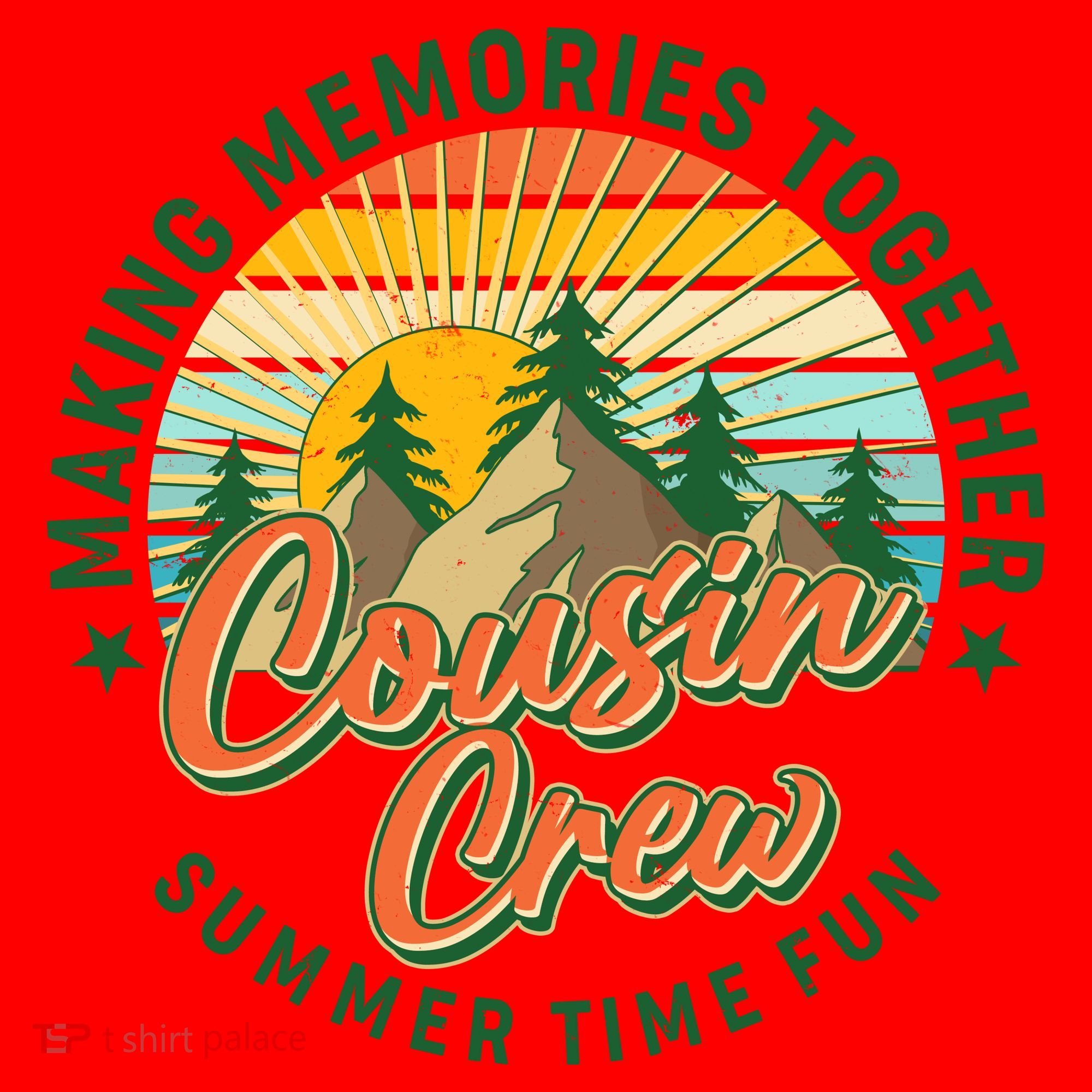 Cousin Crew Making Memories Together Summer Time Fun Santa Hat
