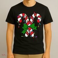Candy Cane Merry And Bright Christmas Lights T-Shirt thumb 3