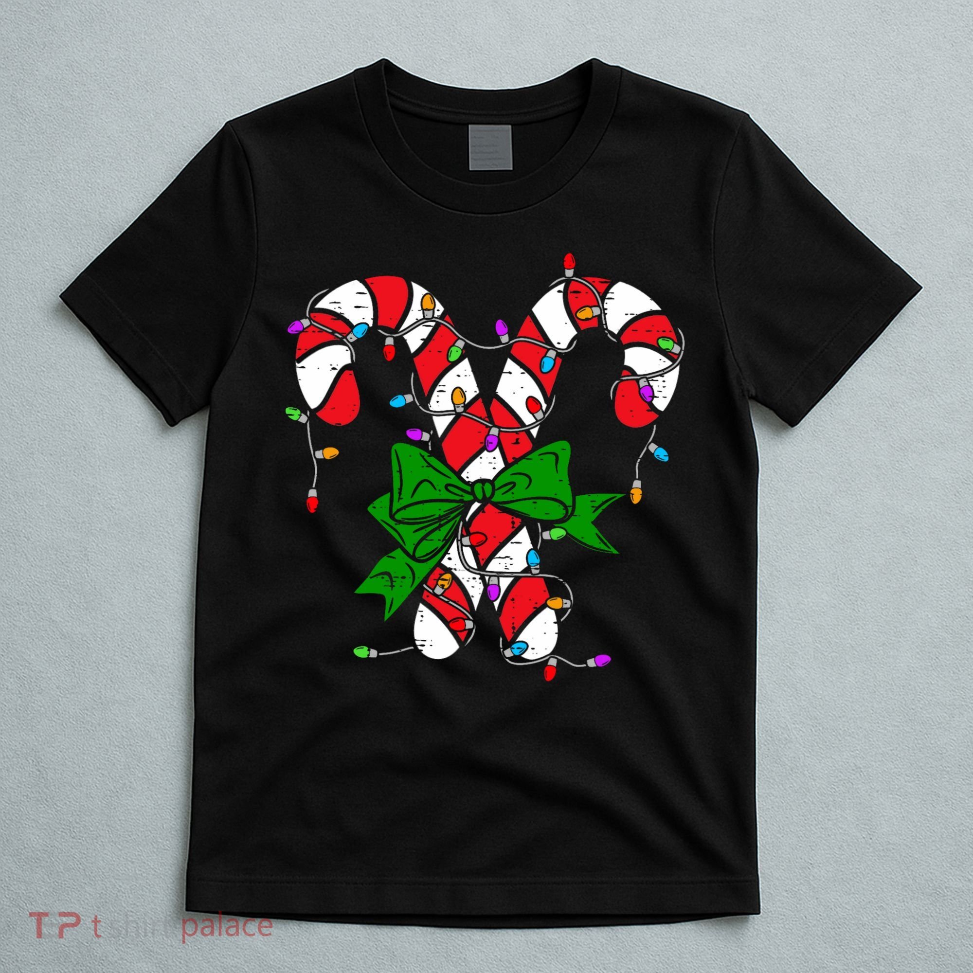Candy Cane Merry And Bright Christmas Lights T-Shirt