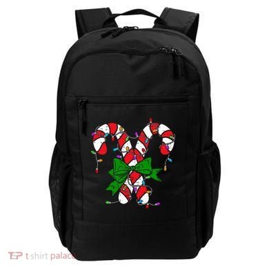 Candy Cane Merry And Bright Christmas Lights Backpack