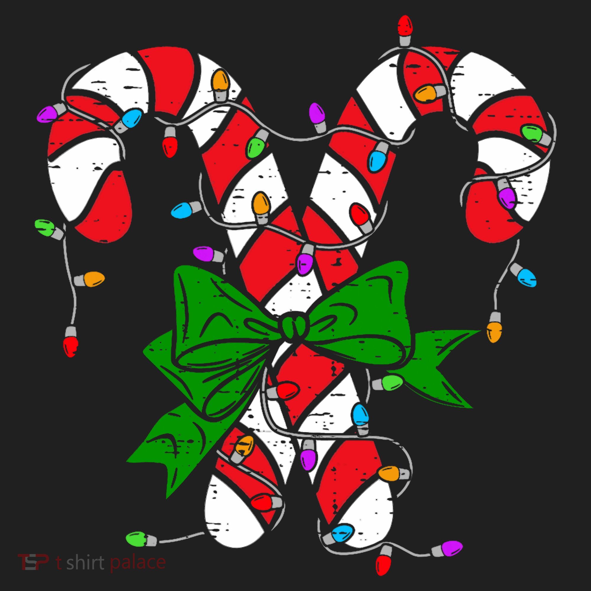 Candy Cane Merry And Bright Christmas Lights Beanie