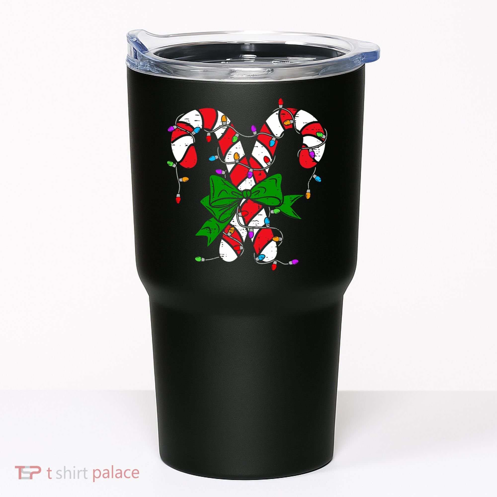 Candy Cane Merry And Bright Christmas Lights Tumbler