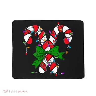 Candy Cane Merry And Bright Christmas Lights Mousepad