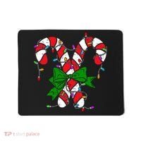 Candy Cane Merry And Bright Christmas Lights Mousepad thumb 0