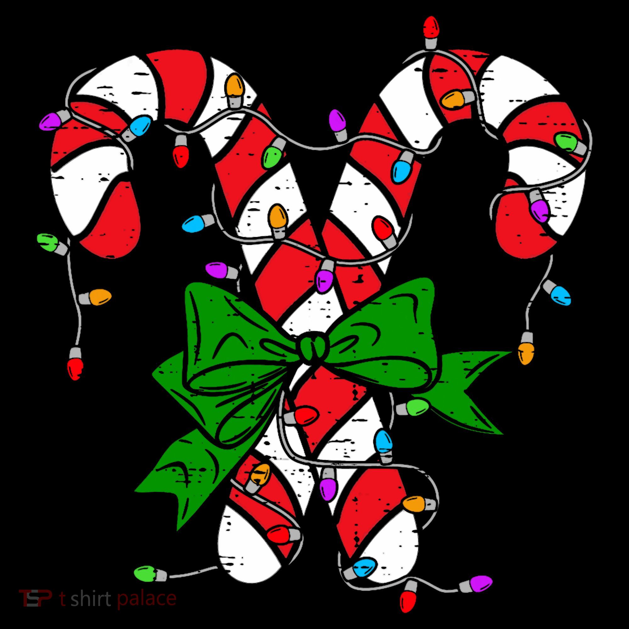 Candy Cane Merry And Bright Christmas Lights Mousepad