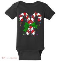 Candy Cane Merry And Bright Christmas Lights Baby Bodysuit thumb 0
