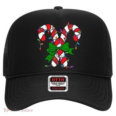 Candy Cane Merry And Bright Christmas Lights Hat