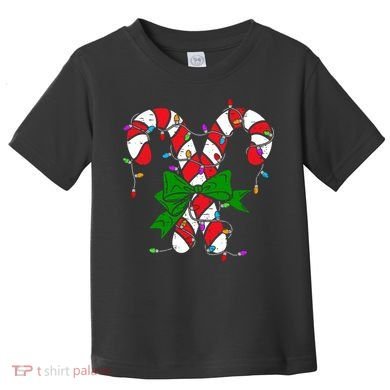 Candy Cane Merry And Bright Christmas Lights Toddler T-Shirt