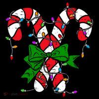 Candy Cane Merry And Bright Christmas Lights Women's T-Shirt thumb 6
