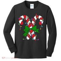 Candy Cane Merry And Bright Christmas Lights Kids Long Sleeve Shirt thumb 0