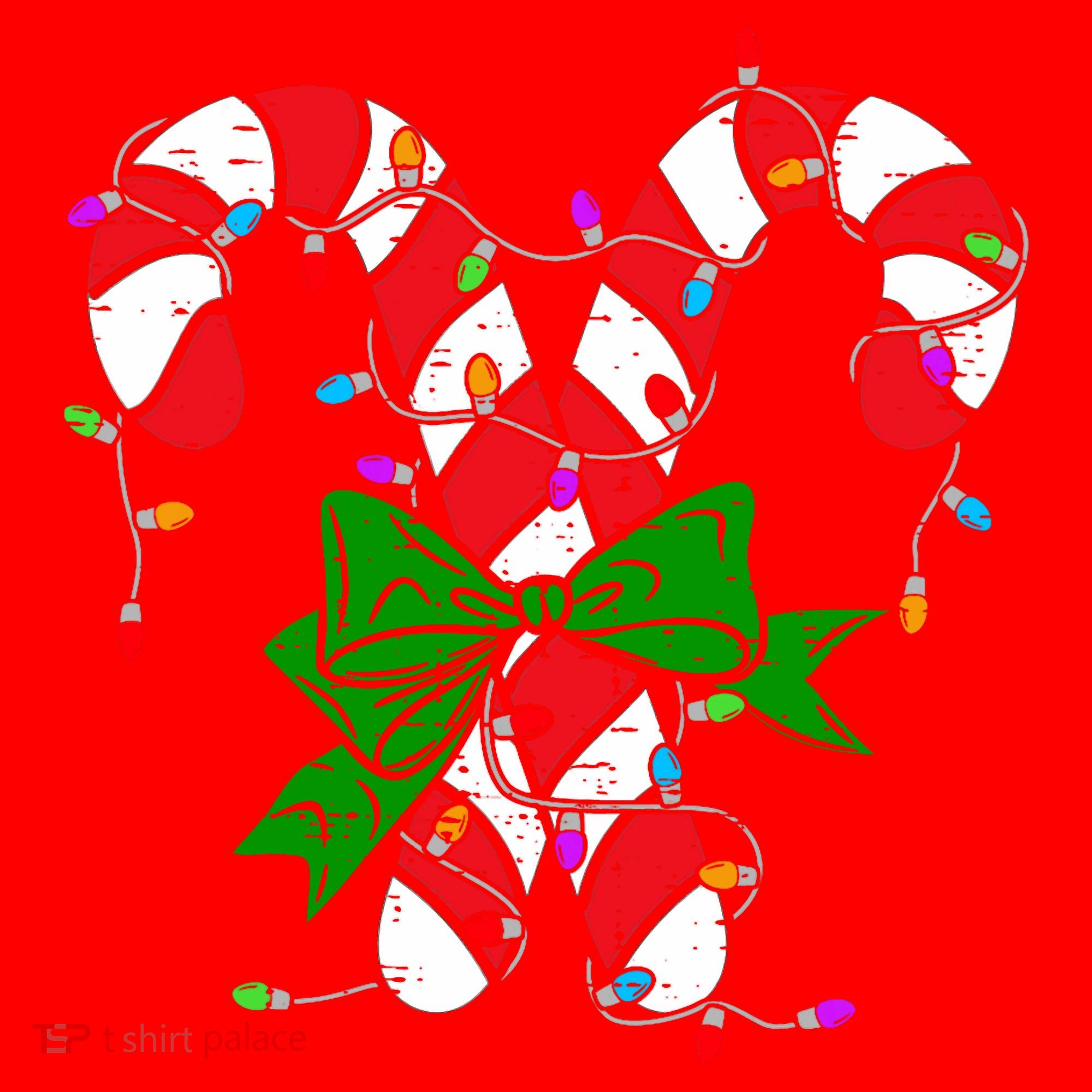 Candy Cane Merry And Bright Christmas Lights Santa Hat