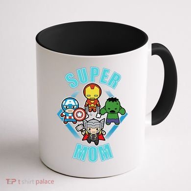 Comics Classic Mothers Day Kawaii Super Mom Coffee Mug back