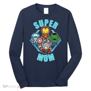 Comics Classic Mothers Day Kawaii Super Mom Long Sleeve Shirt
