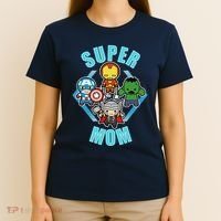Comics Classic Mothers Day Kawaii Super Mom T-Shirt thumb 4