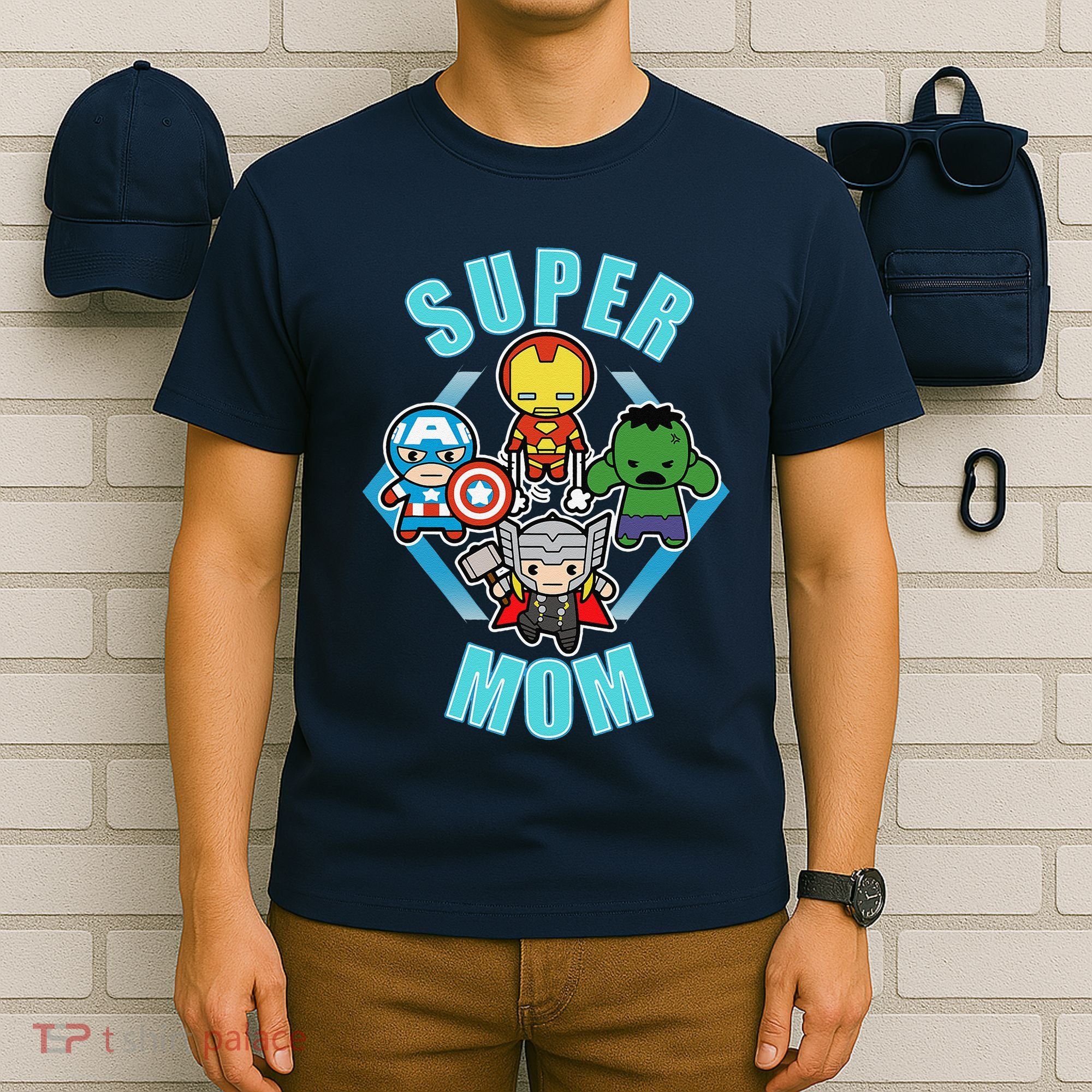 Comics Classic Mothers Day Kawaii Super Mom T-Shirt