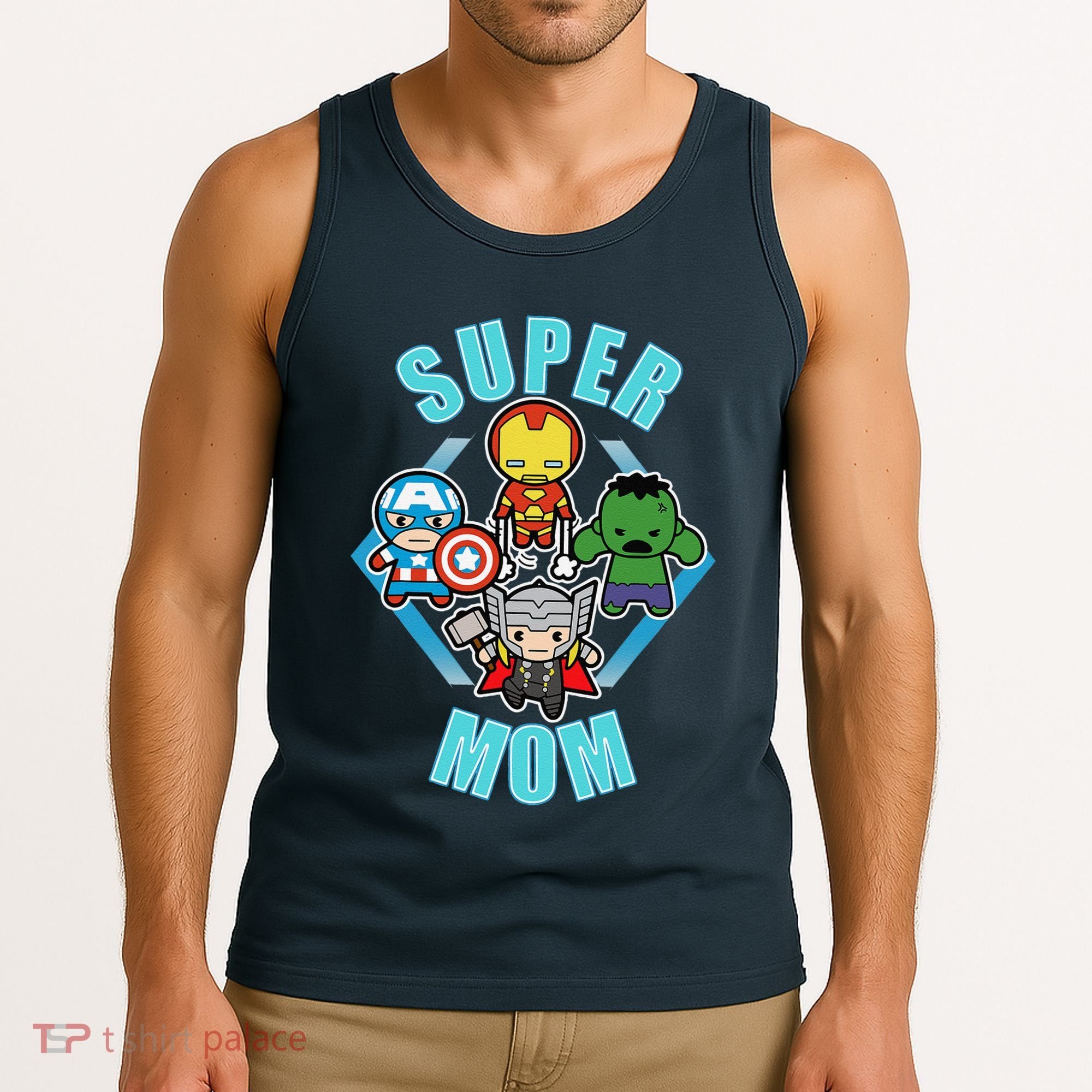 Comics Classic Mothers Day Kawaii Super Mom Tank Top
