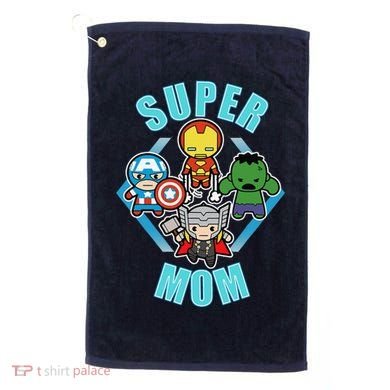 Comics Classic Mothers Day Kawaii Super Mom Golf Towel