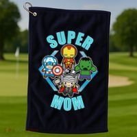 Comics Classic Mothers Day Kawaii Super Mom Golf Towel thumb 1
