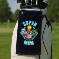 Comics Classic Mothers Day Kawaii Super Mom Golf Towel thumb 2