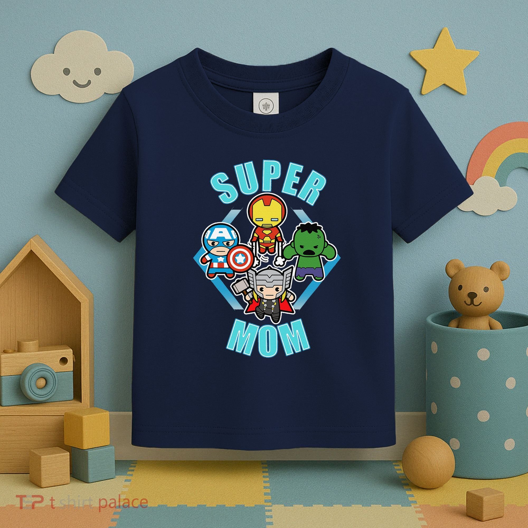Comics Classic Mothers Day Kawaii Super Mom Toddler T-Shirt