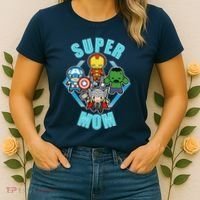Comics Classic Mothers Day Kawaii Super Mom Women's T-Shirt thumb 2