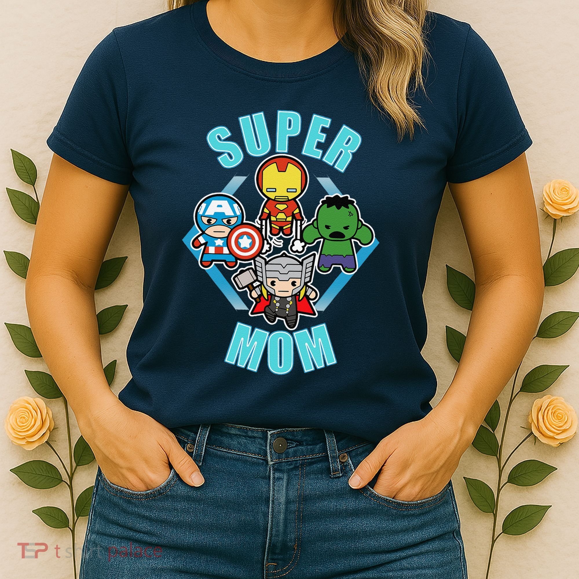 Comics Classic Mothers Day Kawaii Super Mom Women's T-Shirt