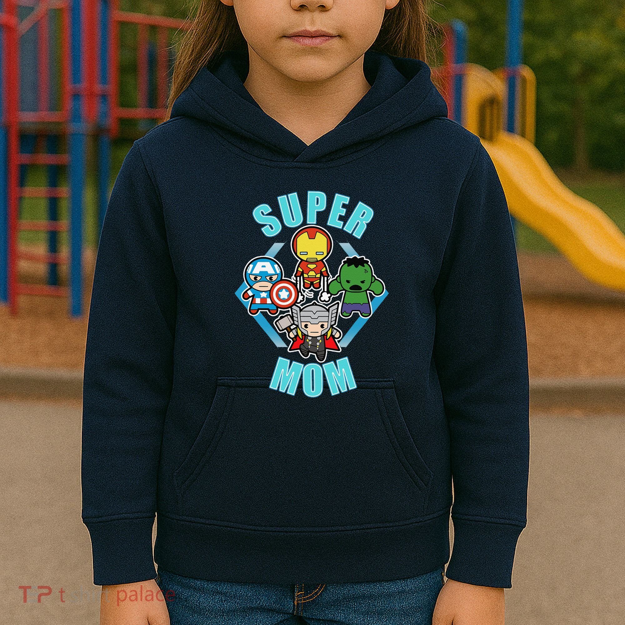 Comics Classic Mothers Day Kawaii Super Mom Kids Hoodie