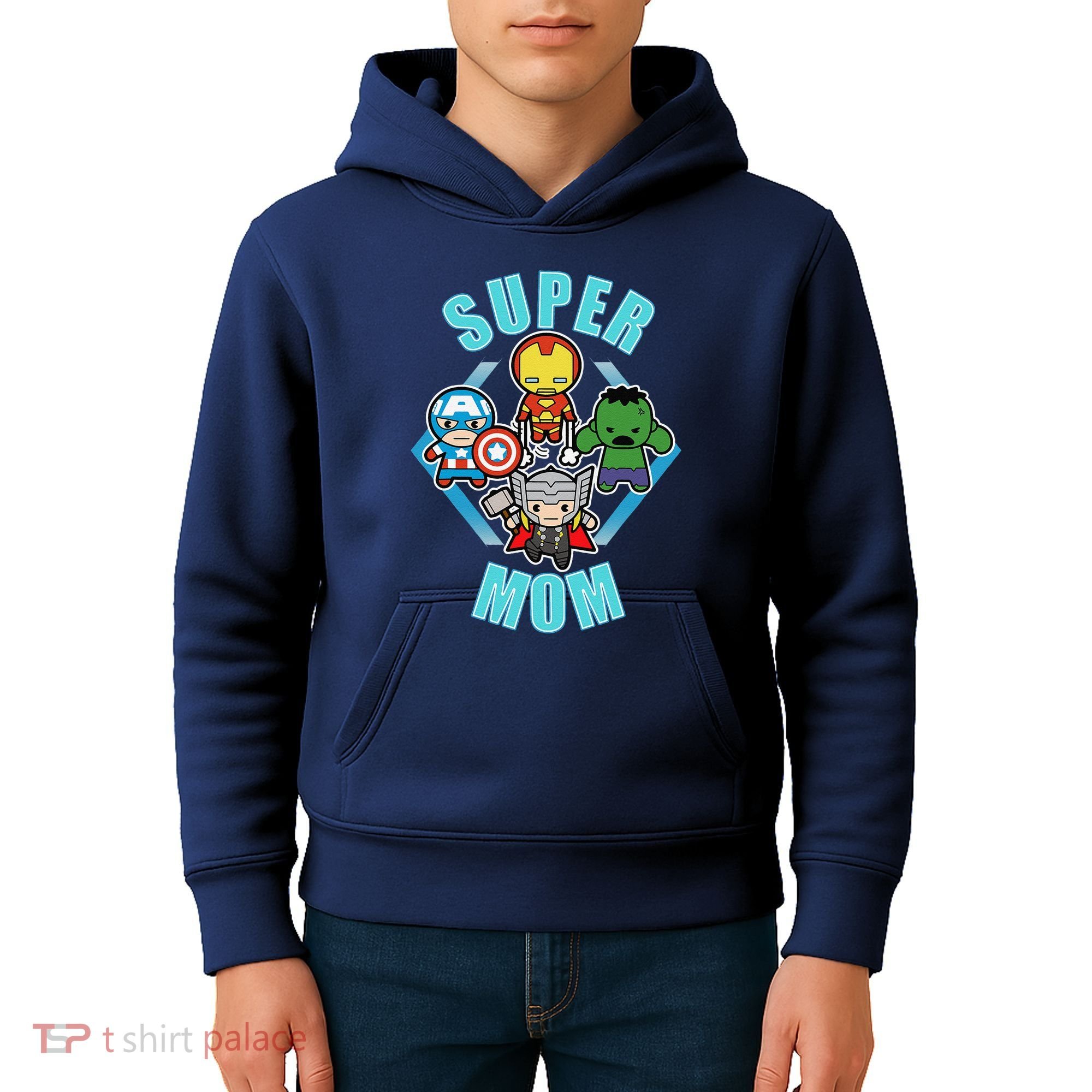 Comics Classic Mothers Day Kawaii Super Mom Kids Hoodie